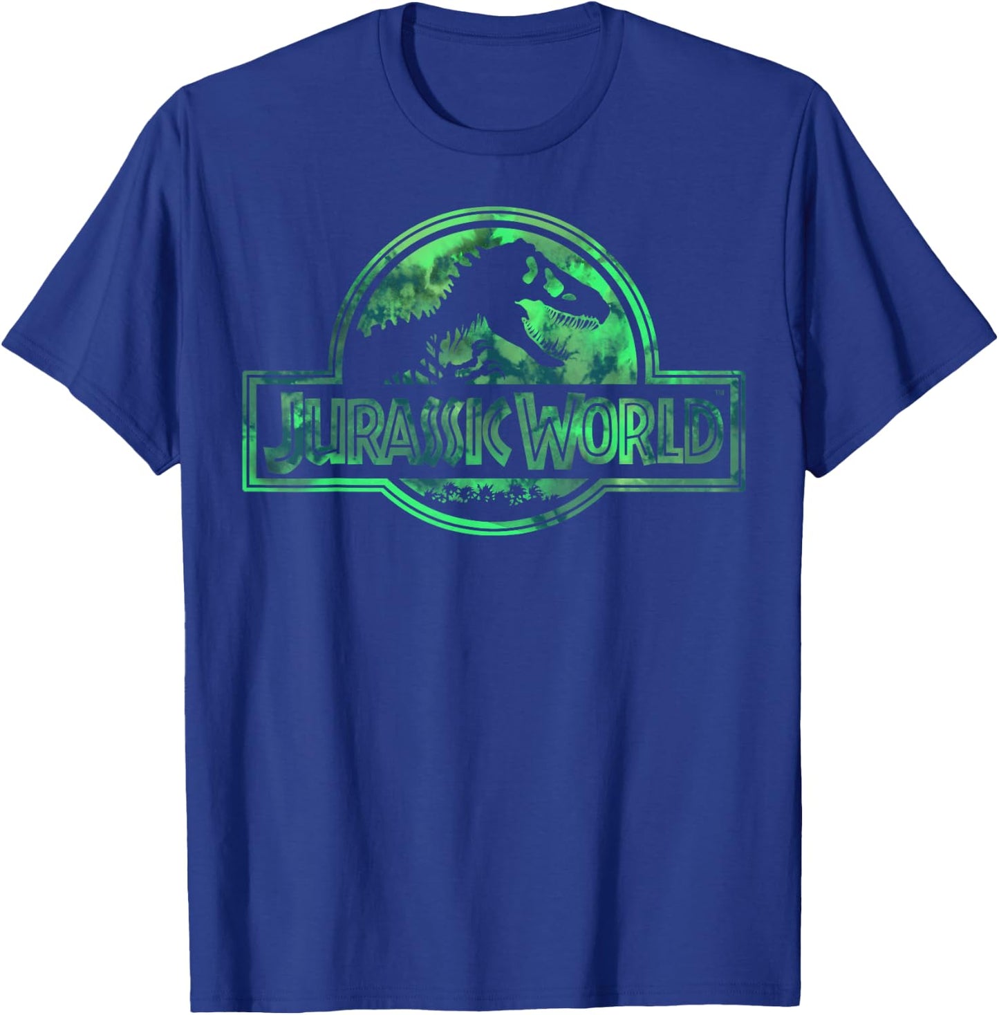Jurassic World Green Teal Watercolor Logo Small T-Shirt - T-Shirt | Royal