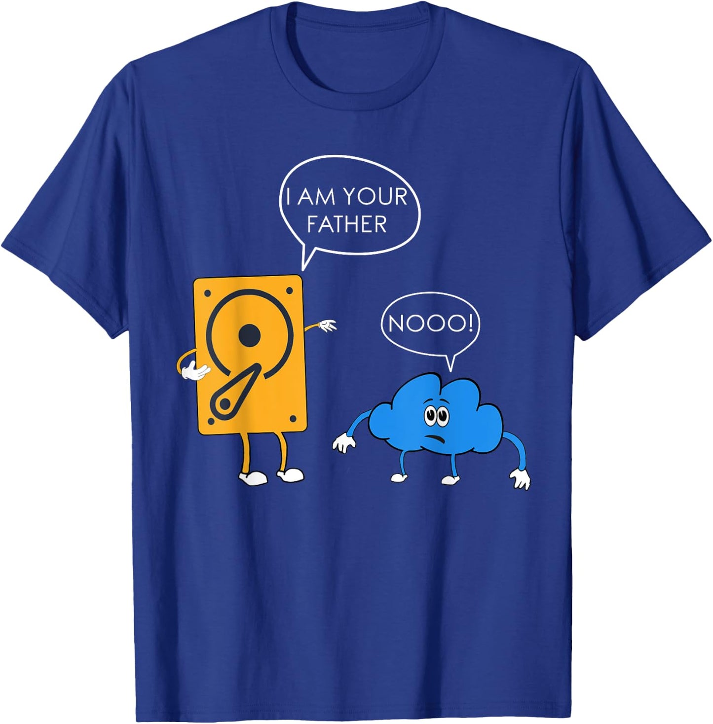 Cloud vs. Classic Storage Computer Engineering Tech T-Shirt - T-Shirt | Royal