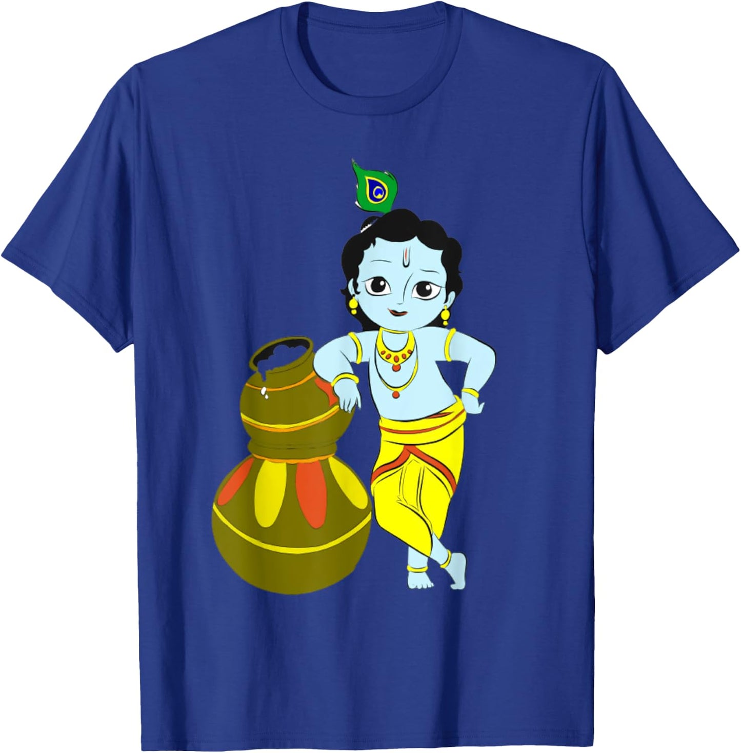 Yoga Meditation Spiritual Hindu God Krishna T-Shirt - T-Shirt | Royal