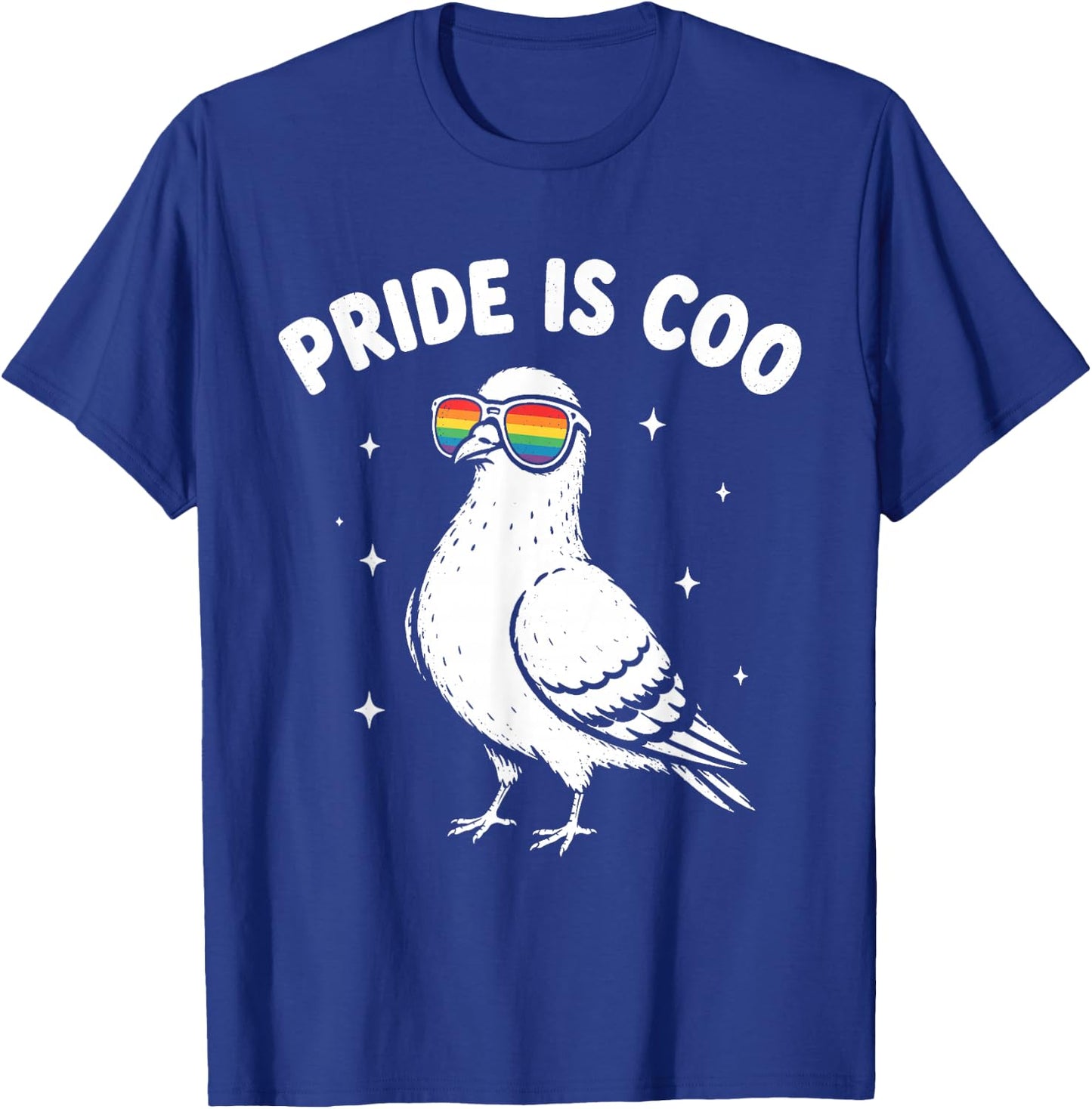 Pride is Coo Cute LGBTQ Pigeon Funny Pun T-Shirt - T-Shirt | Royal