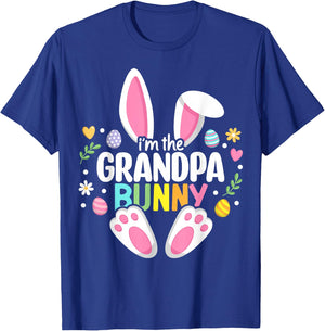 Easter Grandpa Bunny Papa Happy Easter Day Family Matching T-Shirt - T-Shirt | Royal