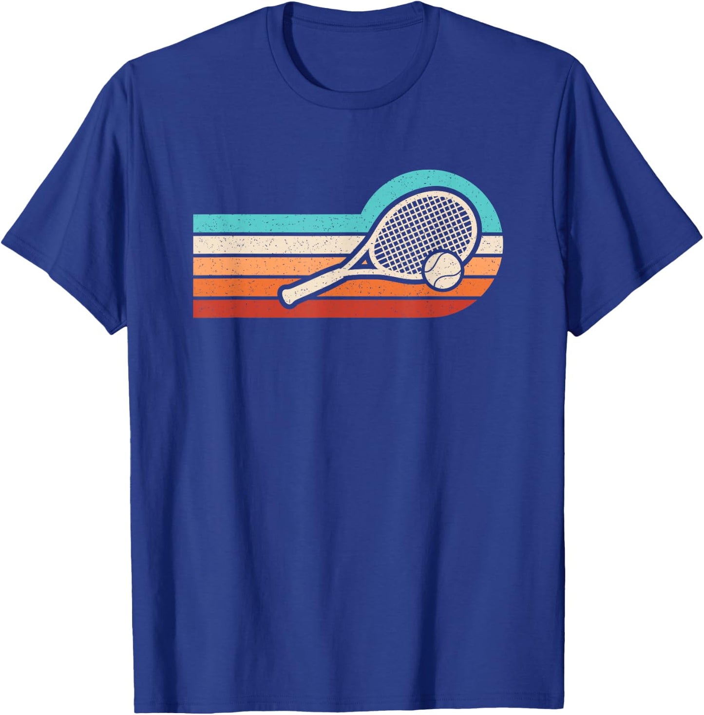 Retro Tennis Racket Tennis Ball Tennis Lover Men Women Kids T-Shirt - T-Shirt | Royal
