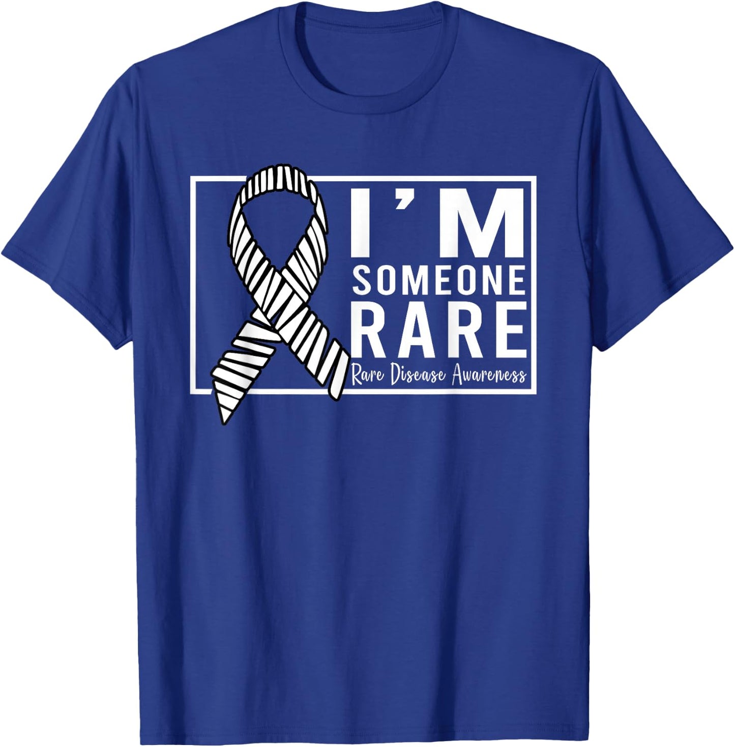 I'm Someone Rare Disease Awareness Day Zebra Ribbon T-Shirt - T-Shirt | Royal