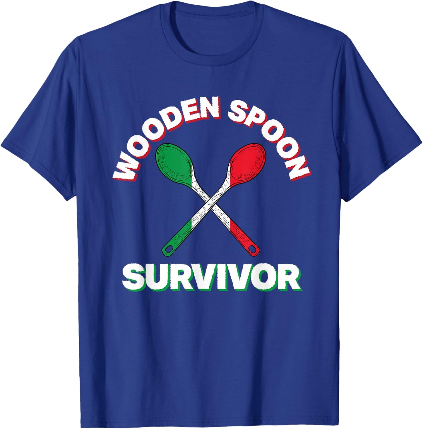Italian Family Funny Wooden Spoon Survivor T-Shirt - T-Shirt | Royal