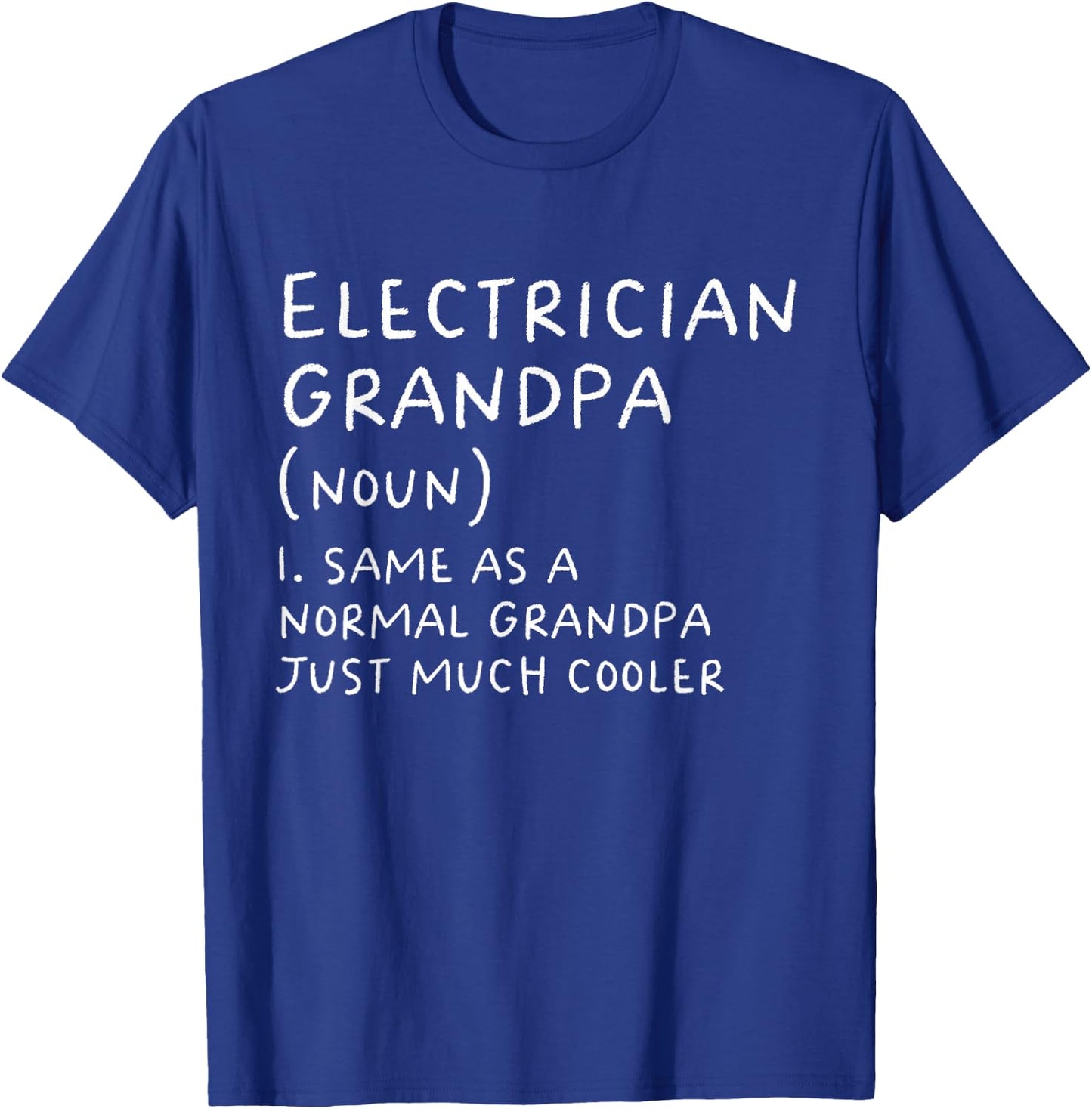 Electrician Grandpa Definition Funny Electricians T-Shirt - T-Shirt | Royal