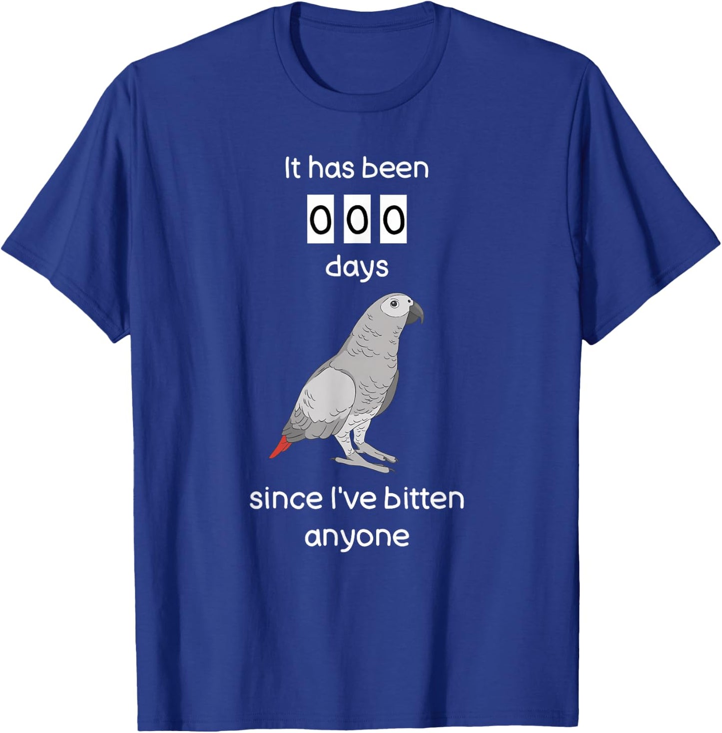 Funny African Grey Shirt Biting African Grey Parrot T-Shirt - T-Shirt | Royal