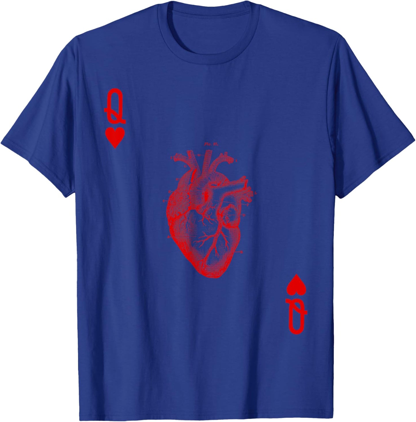 Queen of Hearts Vintage Engraving Card T-Shirt - T-Shirt | Royal