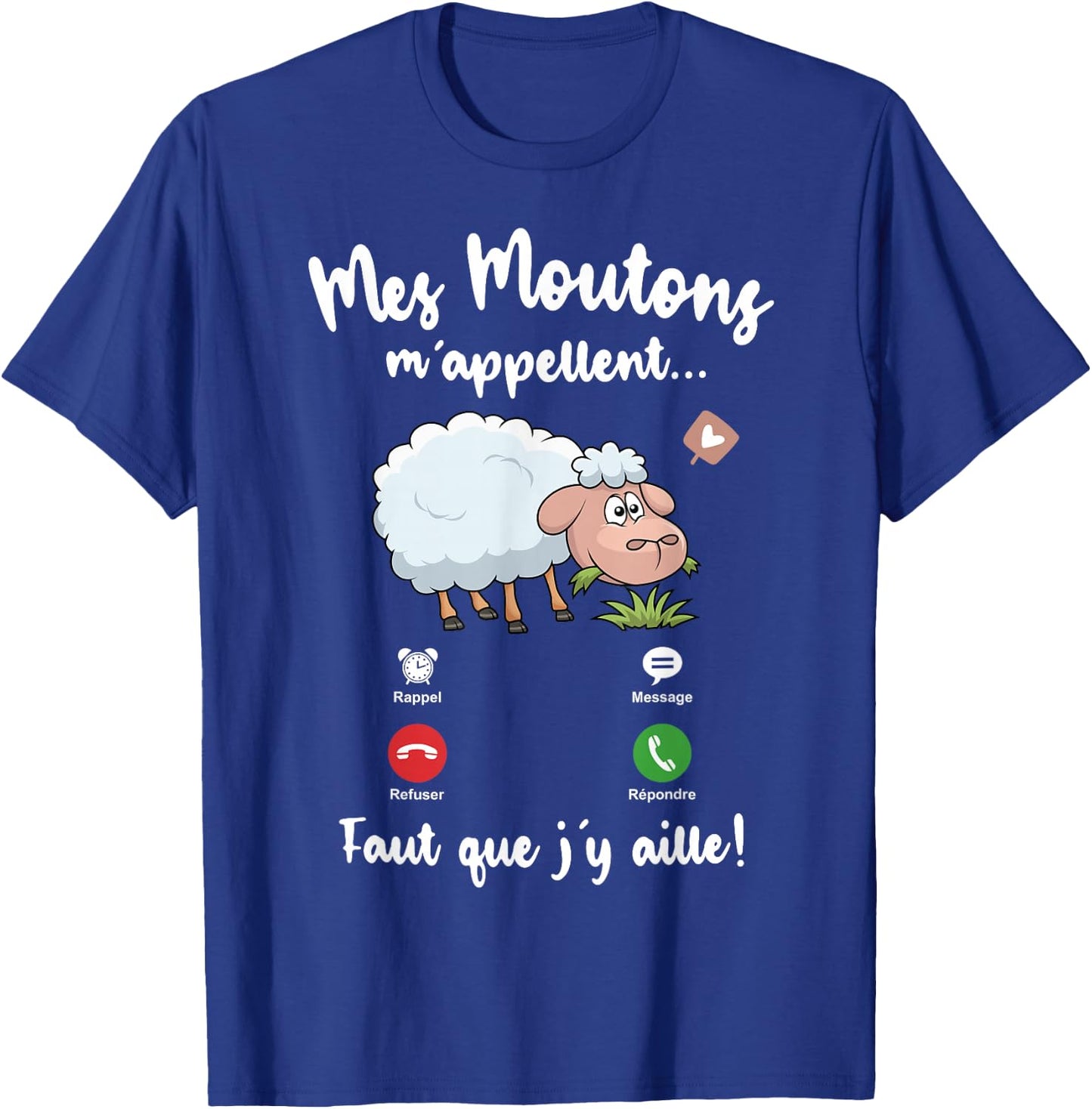 Mes Mes Moutons m'appelent me Woman Girl Child Sheep , Black T-Shirt - T-Shirt | Royal