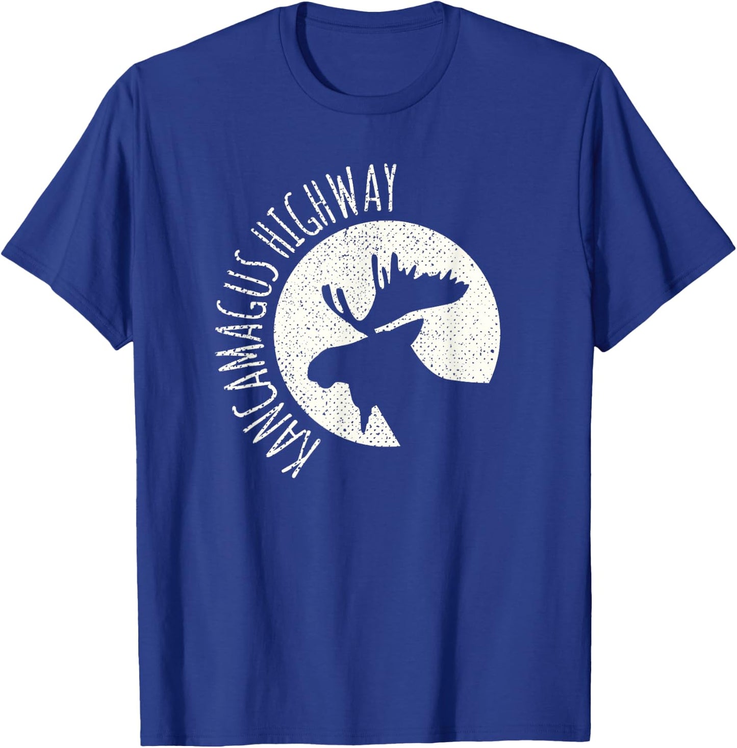Kancamagus Highway Moose graphic New Hampshire T-Shirt - T-Shirt | Royal