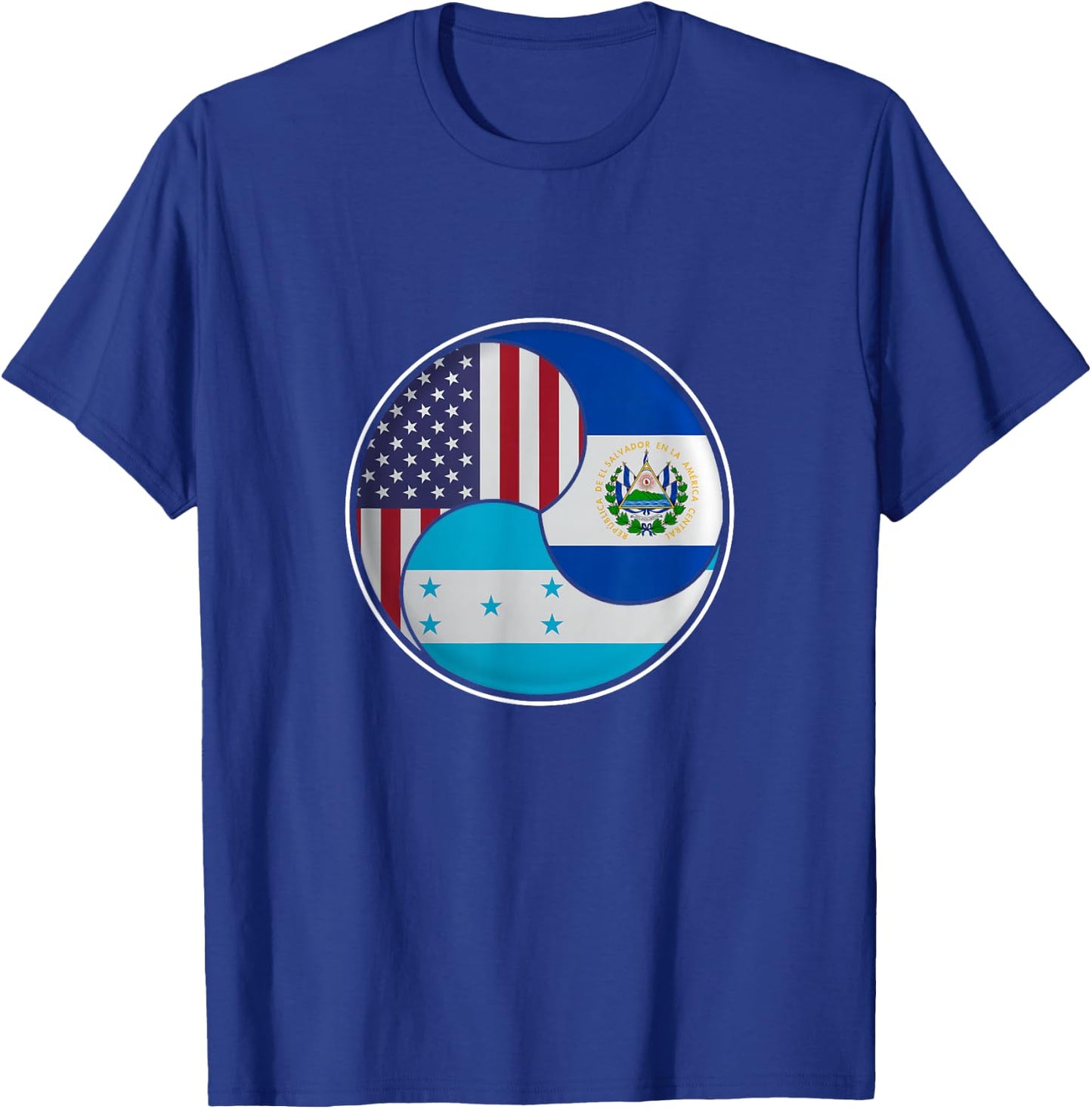Multiculti heritage. El Salvador, Honduras and the USA T-Shirt - T-Shirt | Royal