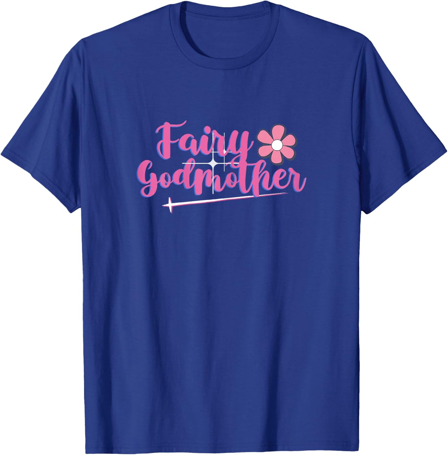 Fairy Godmother Godparent Godchildren Godmom Gift | Women's Black X-Small Modern Collarless Round Neck Short Sleeve T-Shirt - T-Shirt | Royal