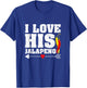I Love His Jalapeno Matching Couples Cinco De Mayo Fiesta T-Shirt - T-Shirt | Royal