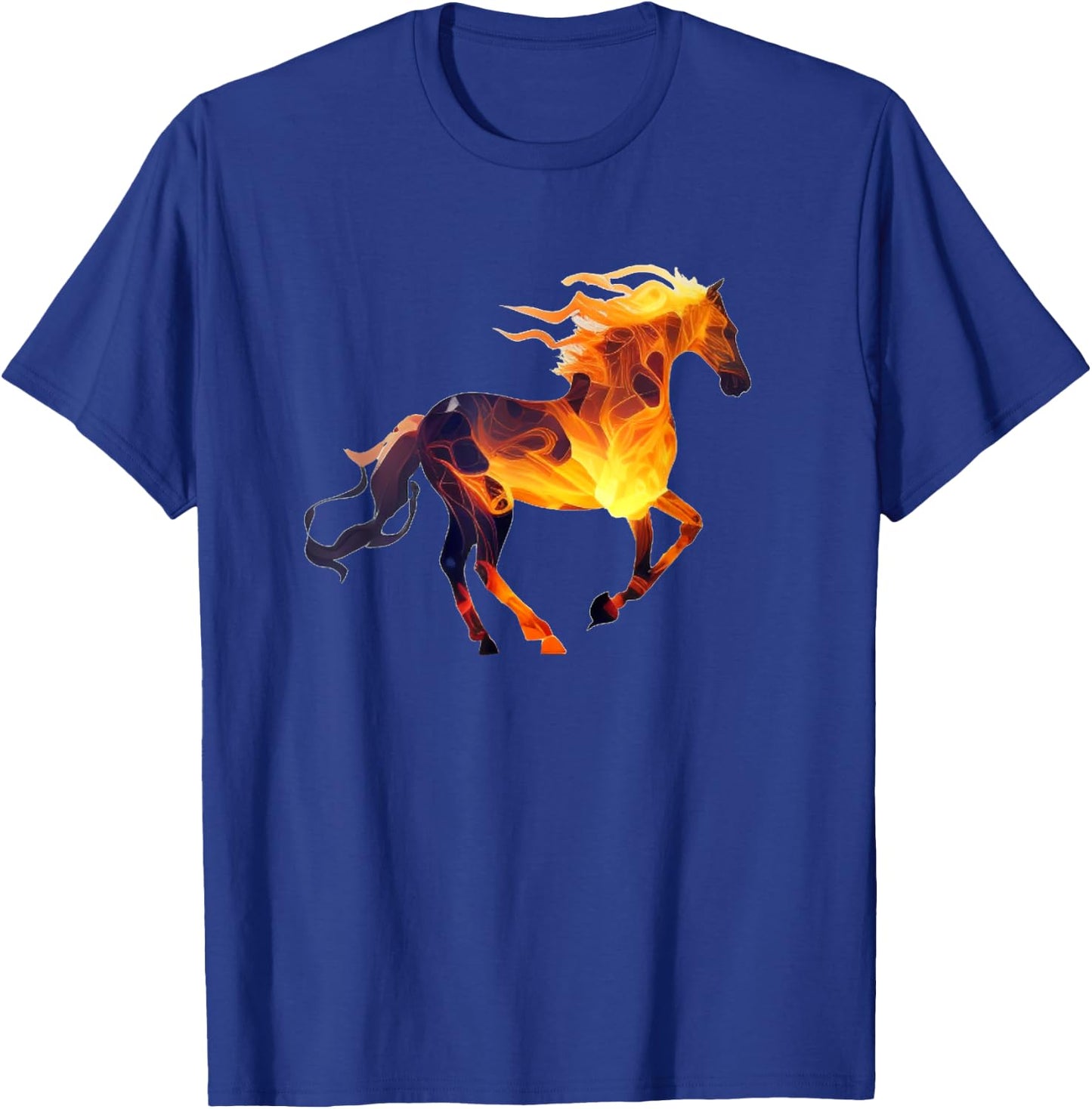 Funny Fire Horse for Burning Horse Love T-Shirt - T-Shirt | Royal