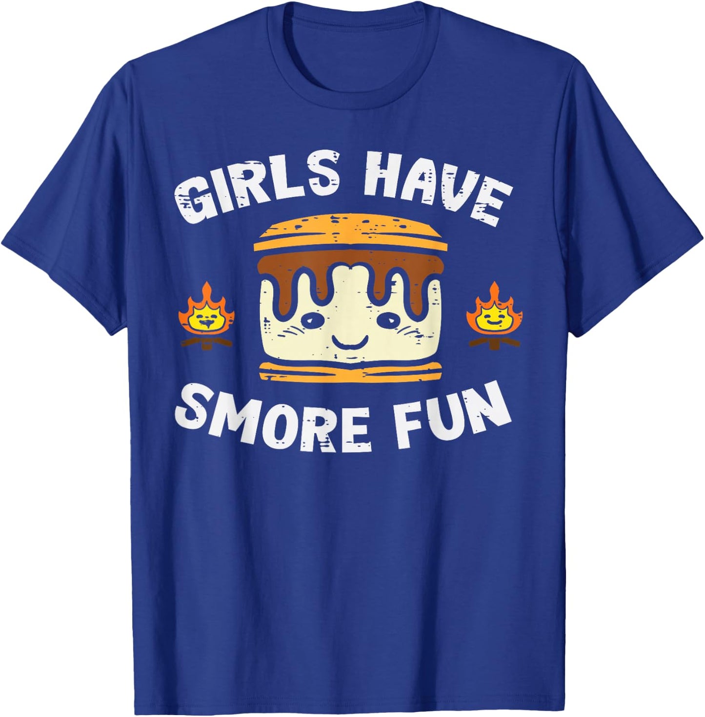 Camping Girls Have Smore Fun Camper Girls Kids Toddler Women T-Shirt - T-Shirt | Royal