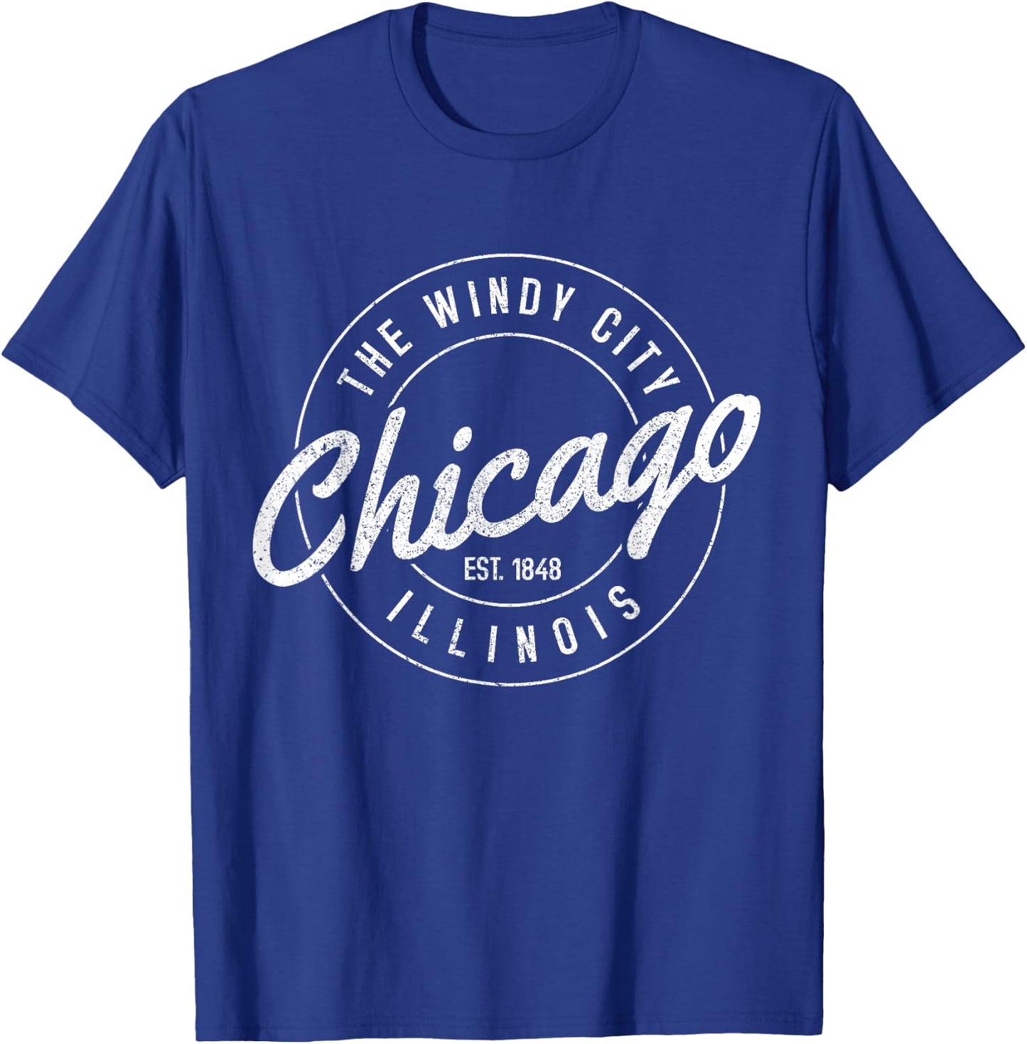 Chicago Est. 1848 Illinois The Windy City Souvenir Gift Small T-Shirt - T-Shirt | Royal