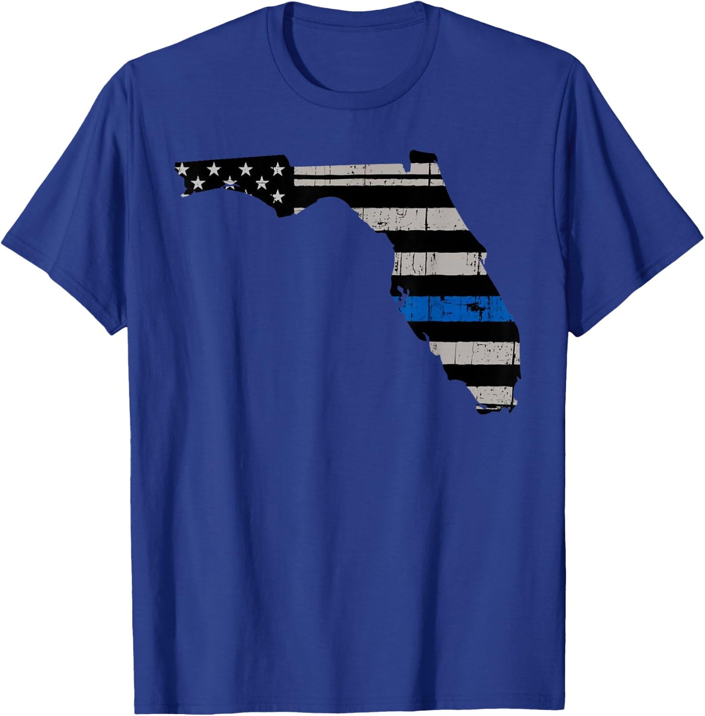 Support Law Enforcement Florida Police Officers Blue T-Shirt - T-Shirt | Royal