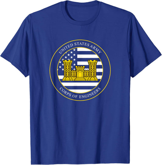 United States Army Corps of Engineers USACE T-Shirt - T-Shirt | Royal