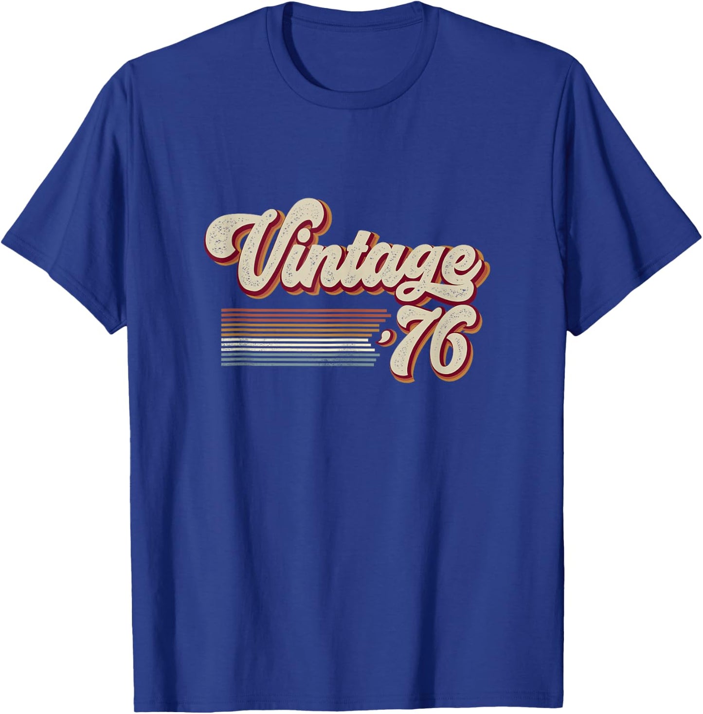 Vintage 1976 Retro Sunset Classic 50-Year-Old 50th Birthday T-Shirt - T-Shirt | Royal