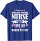 Cute Quote Infection Control Nurse Nursing Novelty T-Shirt - T-Shirt | Royal