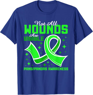 PANS-PANDAS Awareness Not All Wounds Are Visible T-Shirt - T-Shirt | Royal