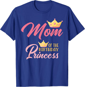 Mom of The Birthday Princess Themed Family Girl Birthday T-Shirt - T-Shirt | Royal