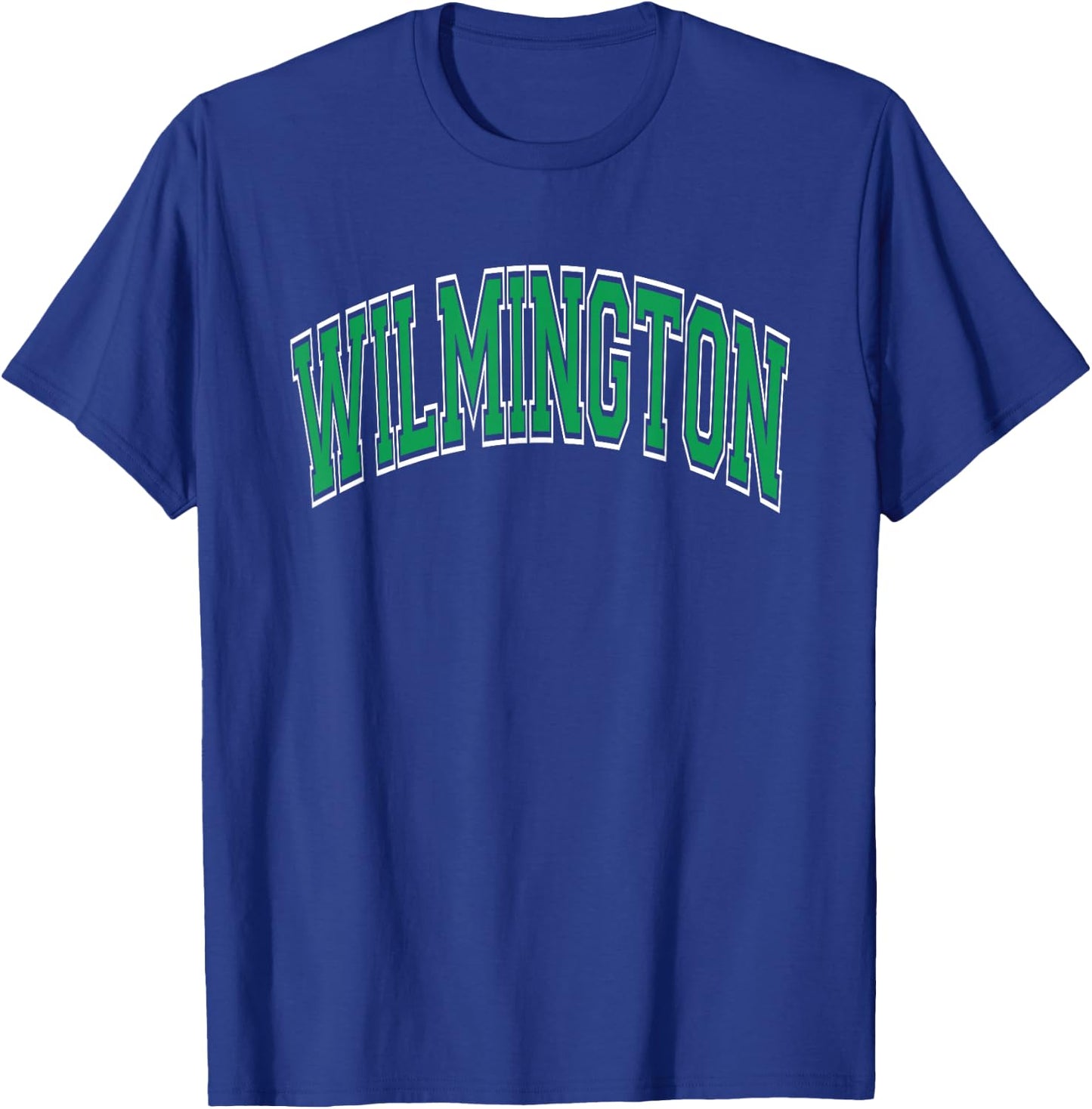 Wilmington Arched Style Green Text T-Shirt - T-Shirt | Royal