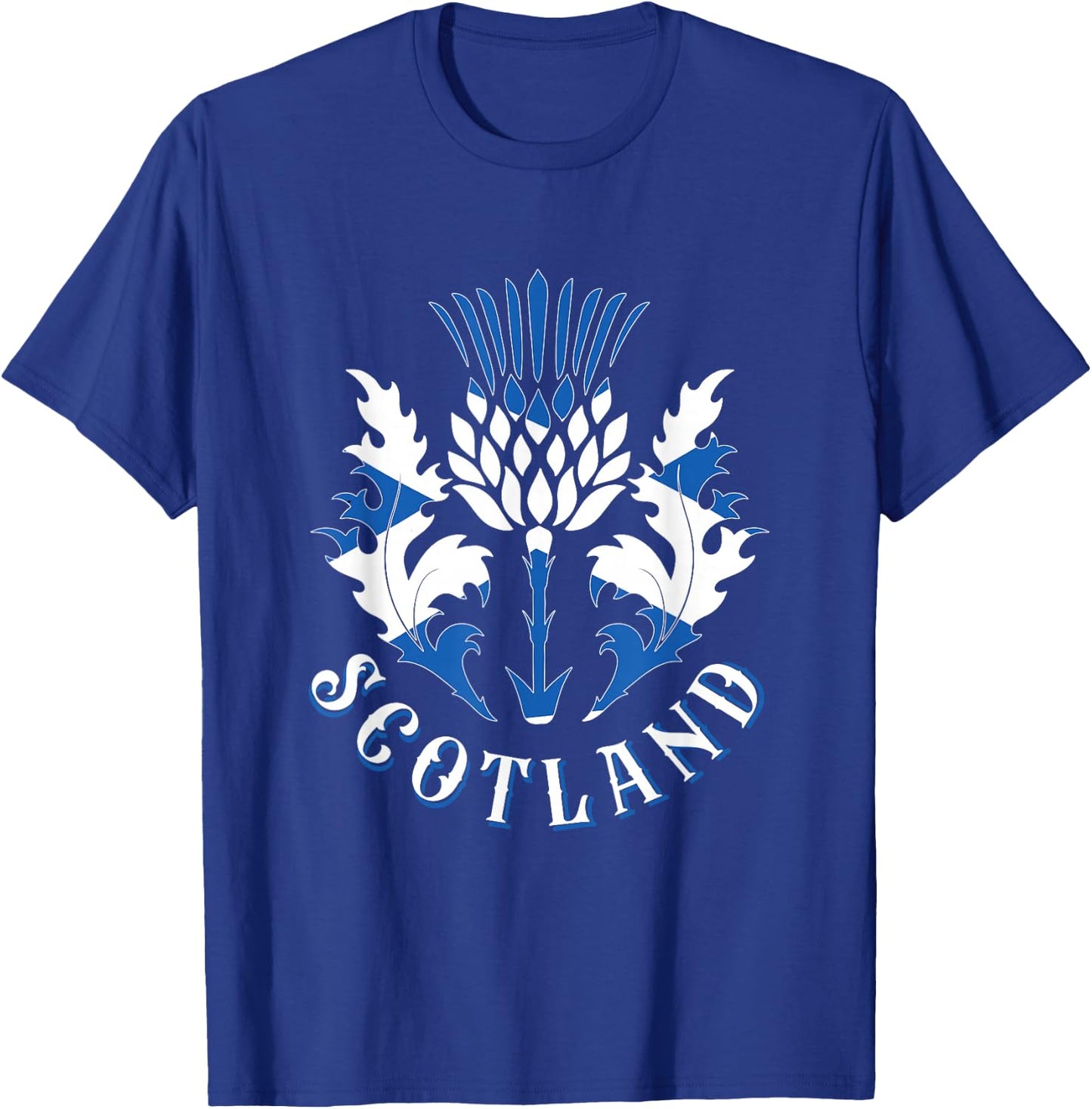Scottish Flag and Scottish Thistle Scotland Emblem T-Shirt - T-Shirt | Royal