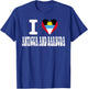 I Love Antigua and Barbuda Heart Flag Retro Travel Souvenir T-Shirt - T-Shirt | Royal