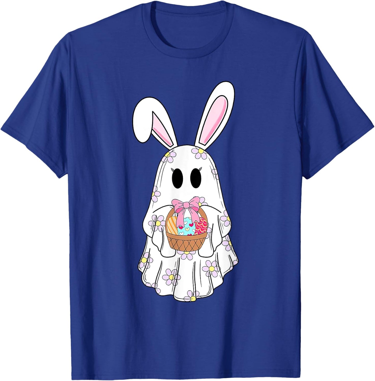 Cute Ghost Bunny Ghost Rabbit Easter Day Rabbit Lover T-Shirt - T-Shirt | Royal