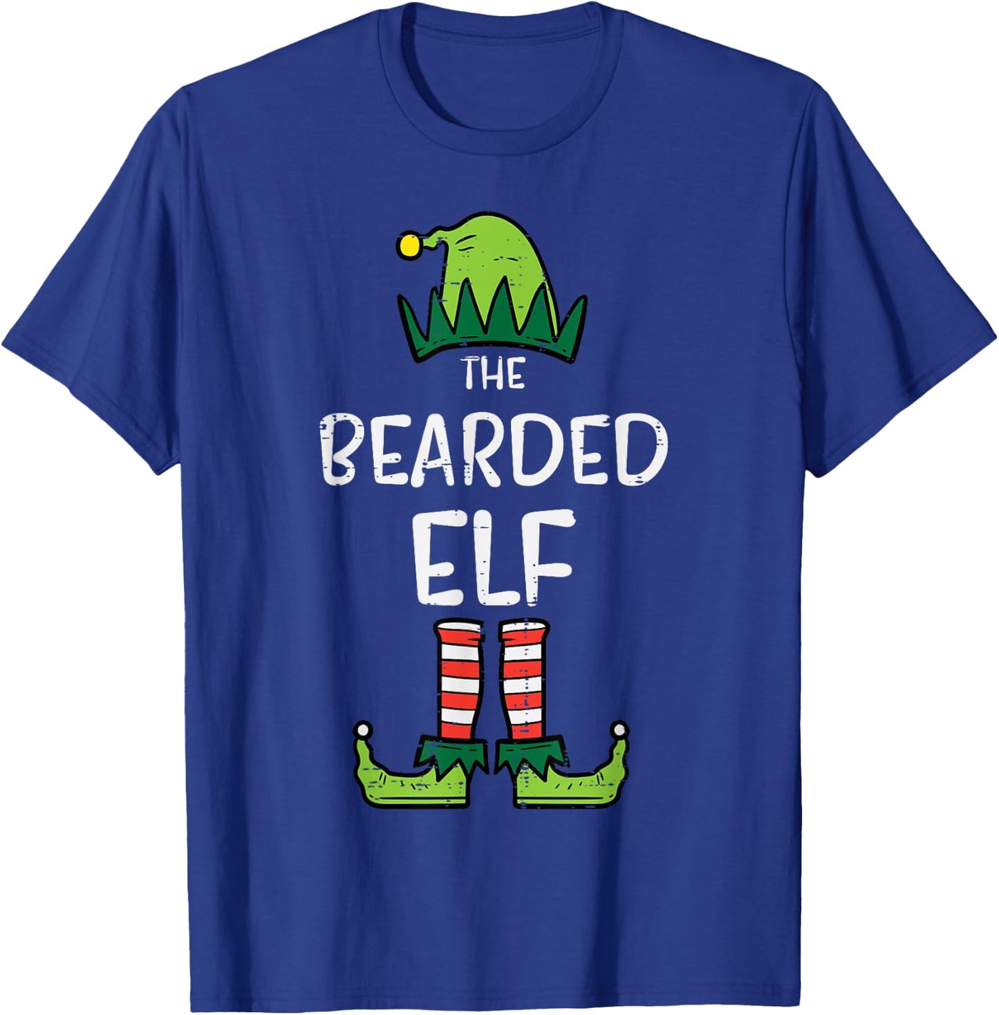 Bearded Elf Matching Christmas For Family Uncle Dad T-Shirt - T-Shirt | Royal