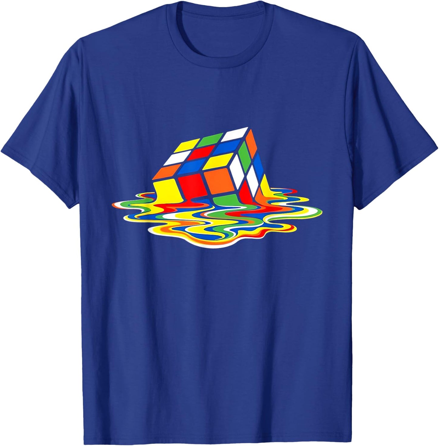 Melting Rubik's Cube , black T-Shirt - T-Shirt | Royal