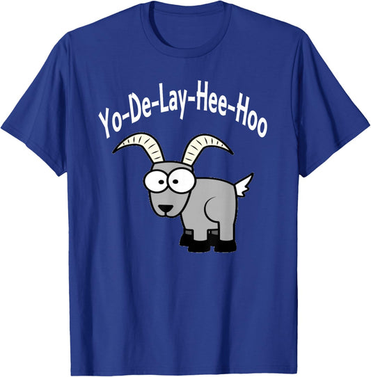 Yo-De-Lay-Hee-Hoo Yodeling Mountain Goat T-Shirt - T-Shirt | Royal