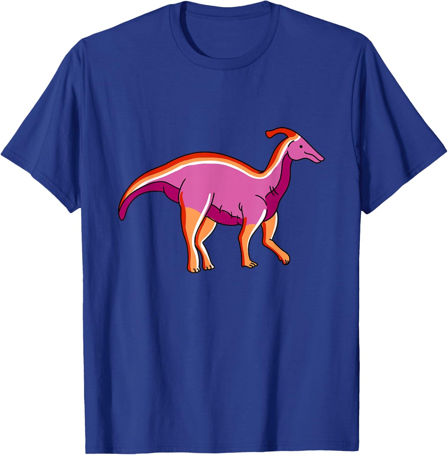 Lesbian Dinosaur Orange Pink Lesbian Pride T-Shirt - T-Shirt | Royal