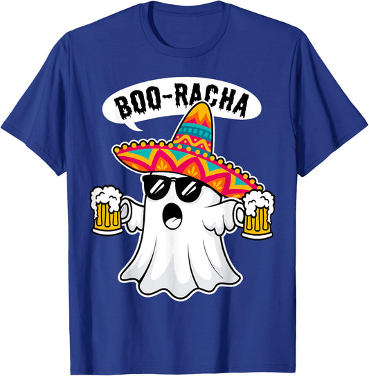 Boo-Racha Halloween Cute Ghost Boo Borracha Cinco De Mayo T-Shirt - T-Shirt | Royal