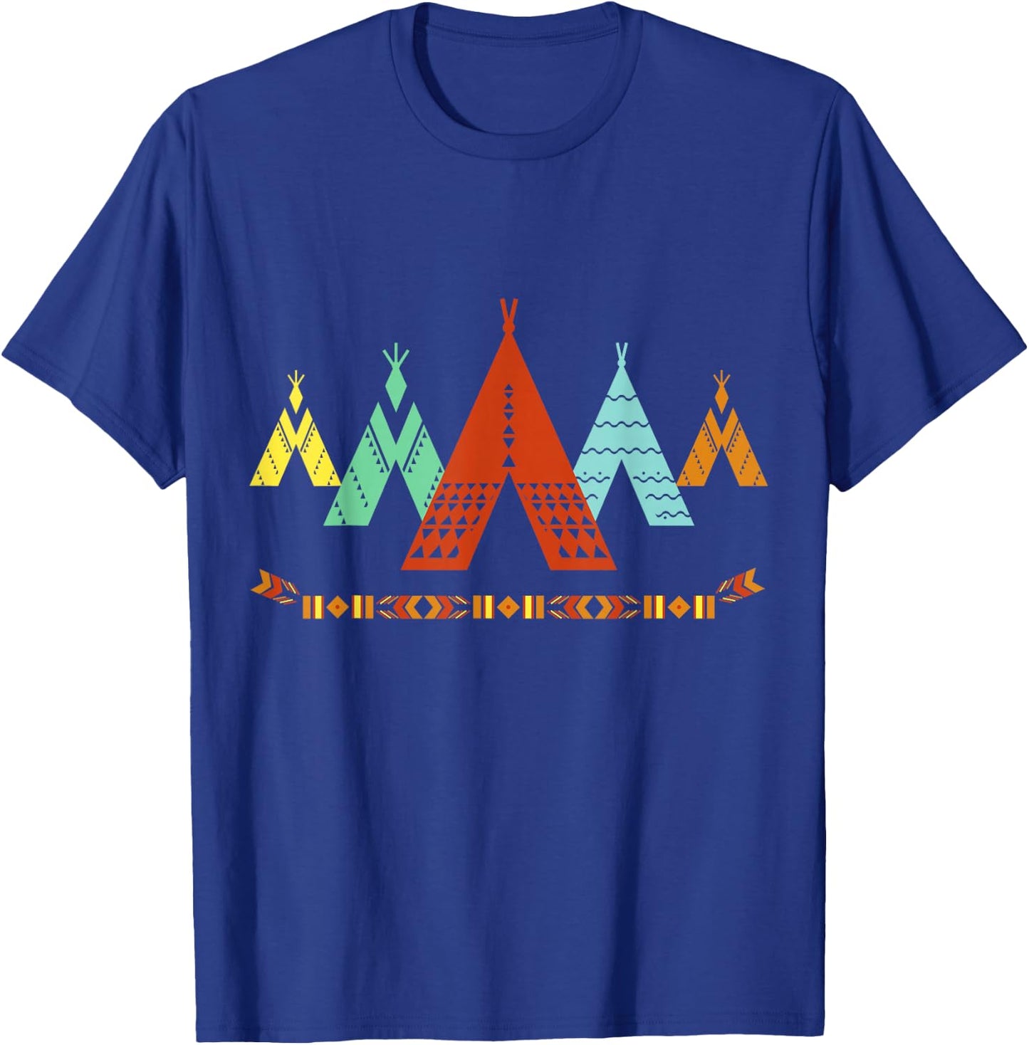 Vintage Native American Teepee , Indian Shirt T-Shirt - T-Shirt | Royal