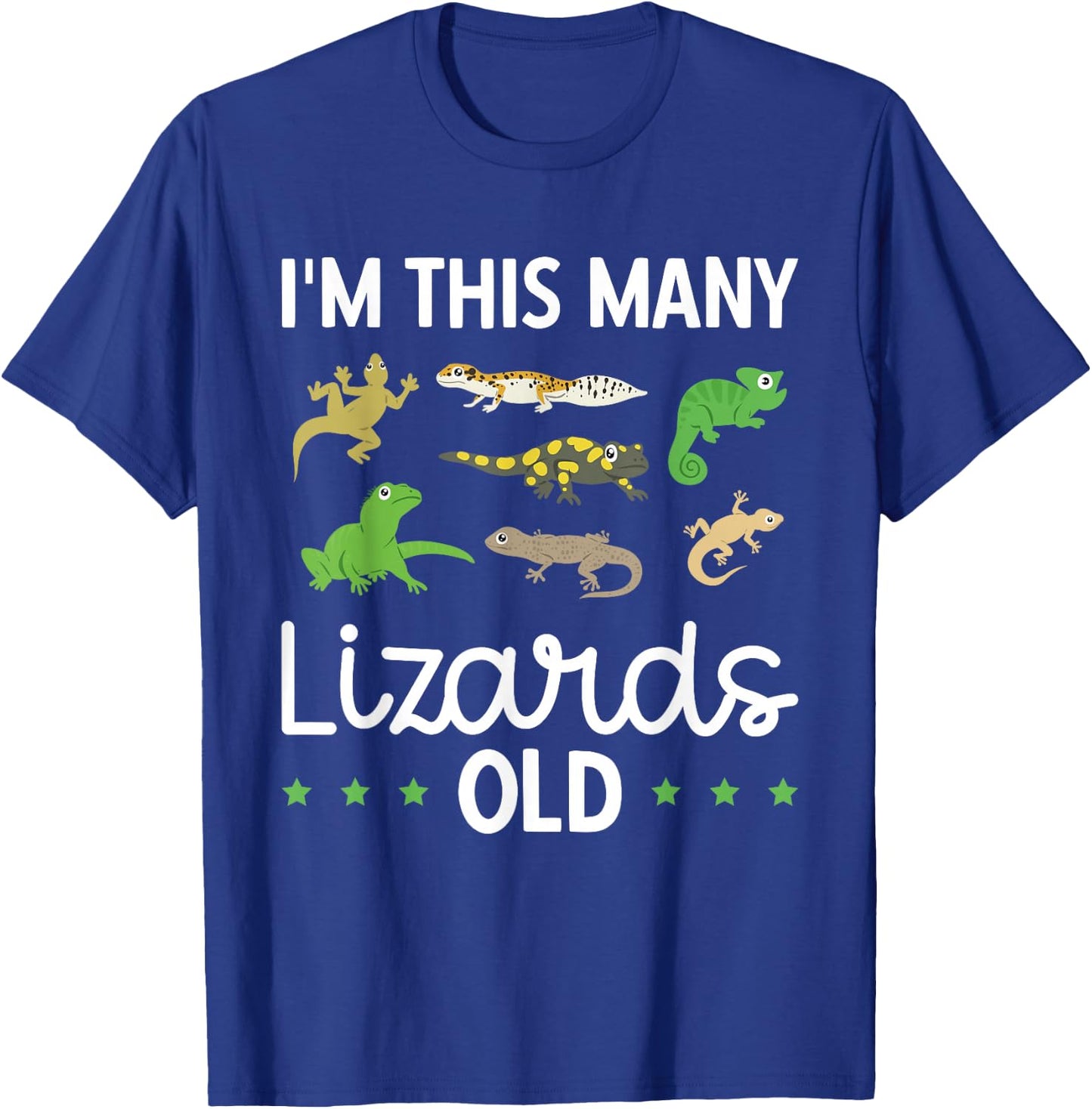 Children's Reptile Lizard Birthday T-Shirt - T-Shirt | Royal