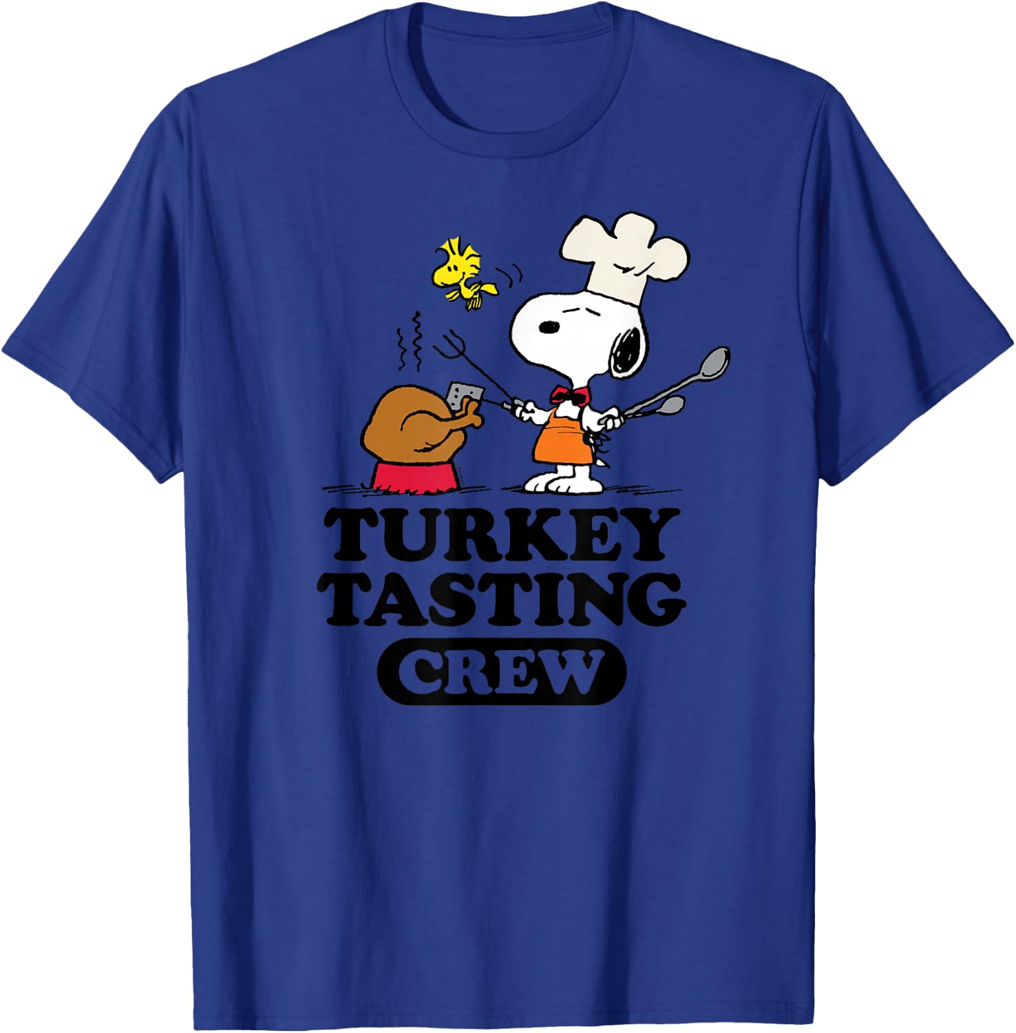 Peanuts - Turkey Tasting Crew T-Shirt - T-Shirt | Royal