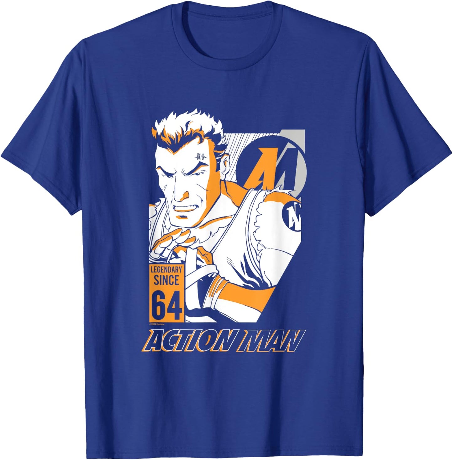 Cartoon Combat Pose Action Man T-Shirt - T-Shirt | Royal