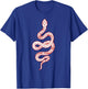 Red Snake Serpent x Flowers Minimal T-Shirt - T-Shirt | Royal