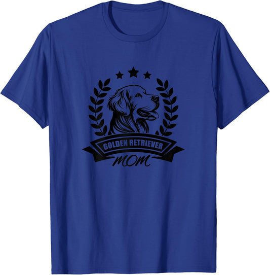 Golden Retriever Mom - With Banner and Ear Wreath T-Shirt - T-Shirt | Royal