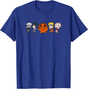 Naruto Shippuden 5 Chibi Group Anime T-Shirt - T-Shirt | Royal