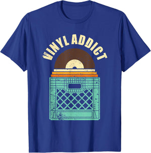 Cute Record Art Women Spindle Music Vinyl Lovers T-Shirt - T-Shirt | Royal