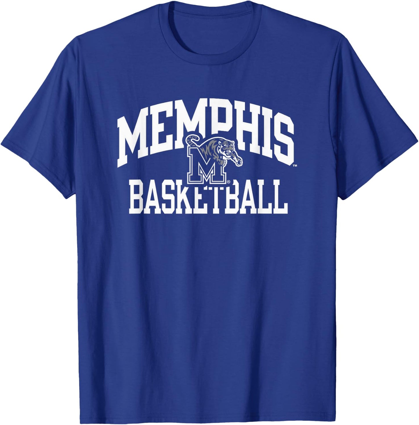 Memphis Tigers Basketball Arch Royal Officially Licensed T-Shirt - T-Shirt | Royal
