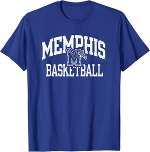 Memphis Tigers Basketball Arch Royal Officially Licensed T-Shirt - T-Shirt | Royal