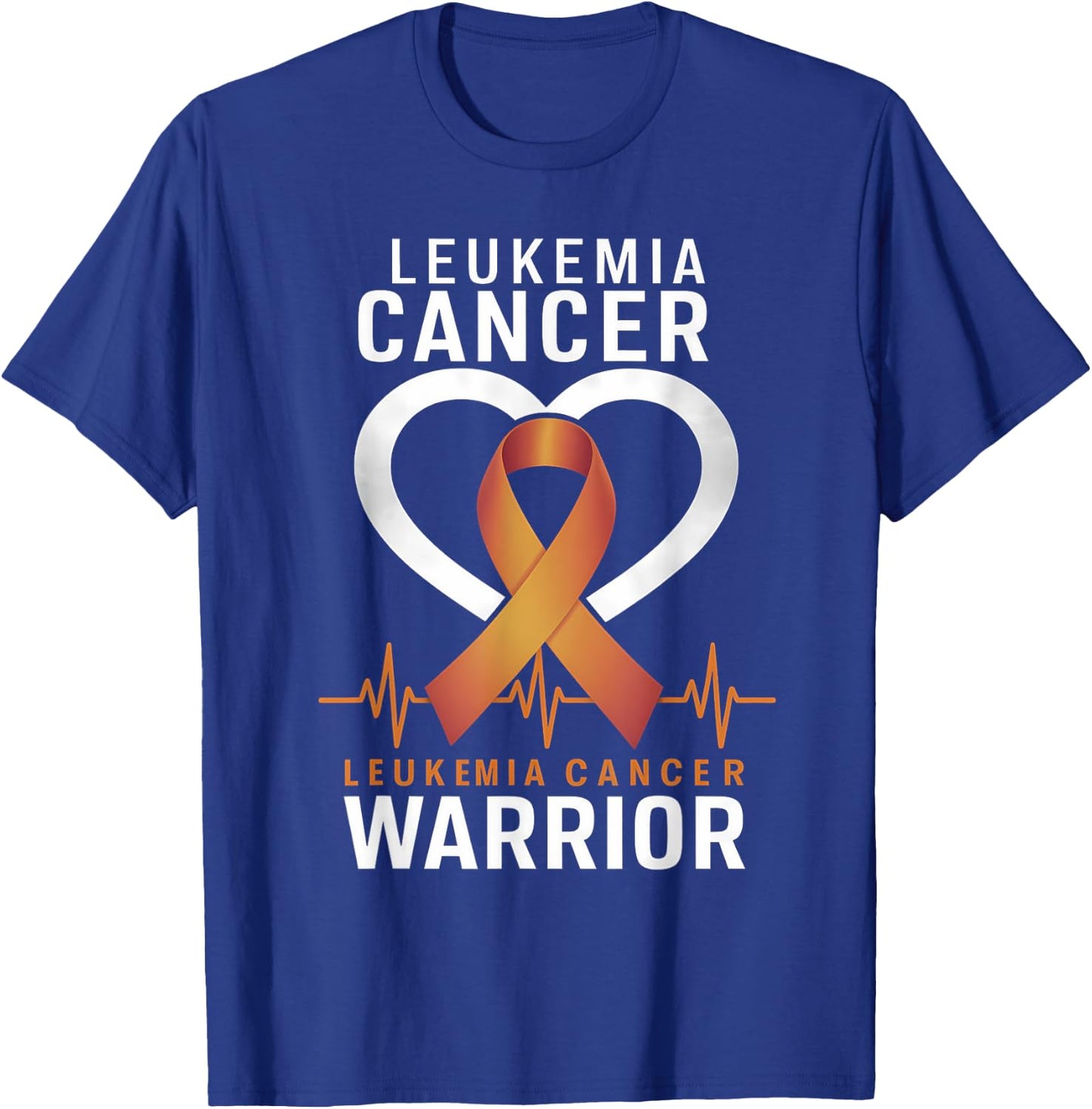 Leukemia Cancer Awareness Leukemia Warrior Orange Ribbon T-Shirt - T-Shirt | Royal