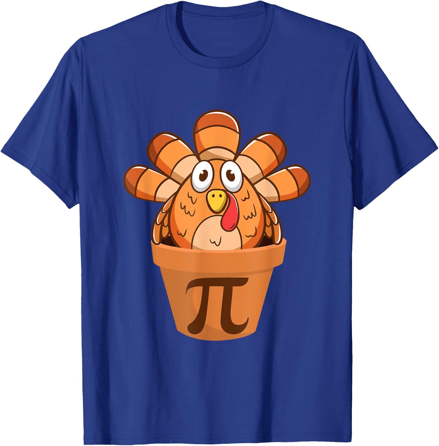 Turkey Pot Pie Funny Math Thanksgiving Turkey Pot Pi T-Shirt - T-Shirt | Royal
