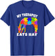 My Therapist Eats Hay Autism Awareness Puzzle Horse Lover T-Shirt - T-Shirt | Royal