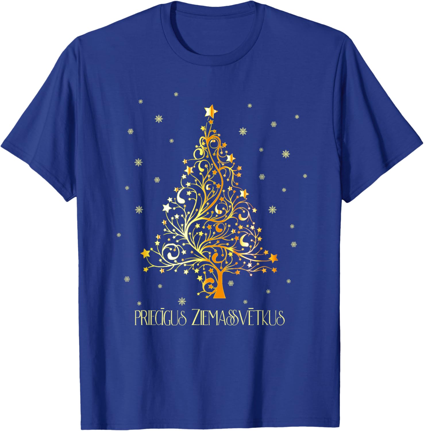 Latvia Christmas Latvian Priecigus Ziemassvetkus T-Shirt - T-Shirt | Royal