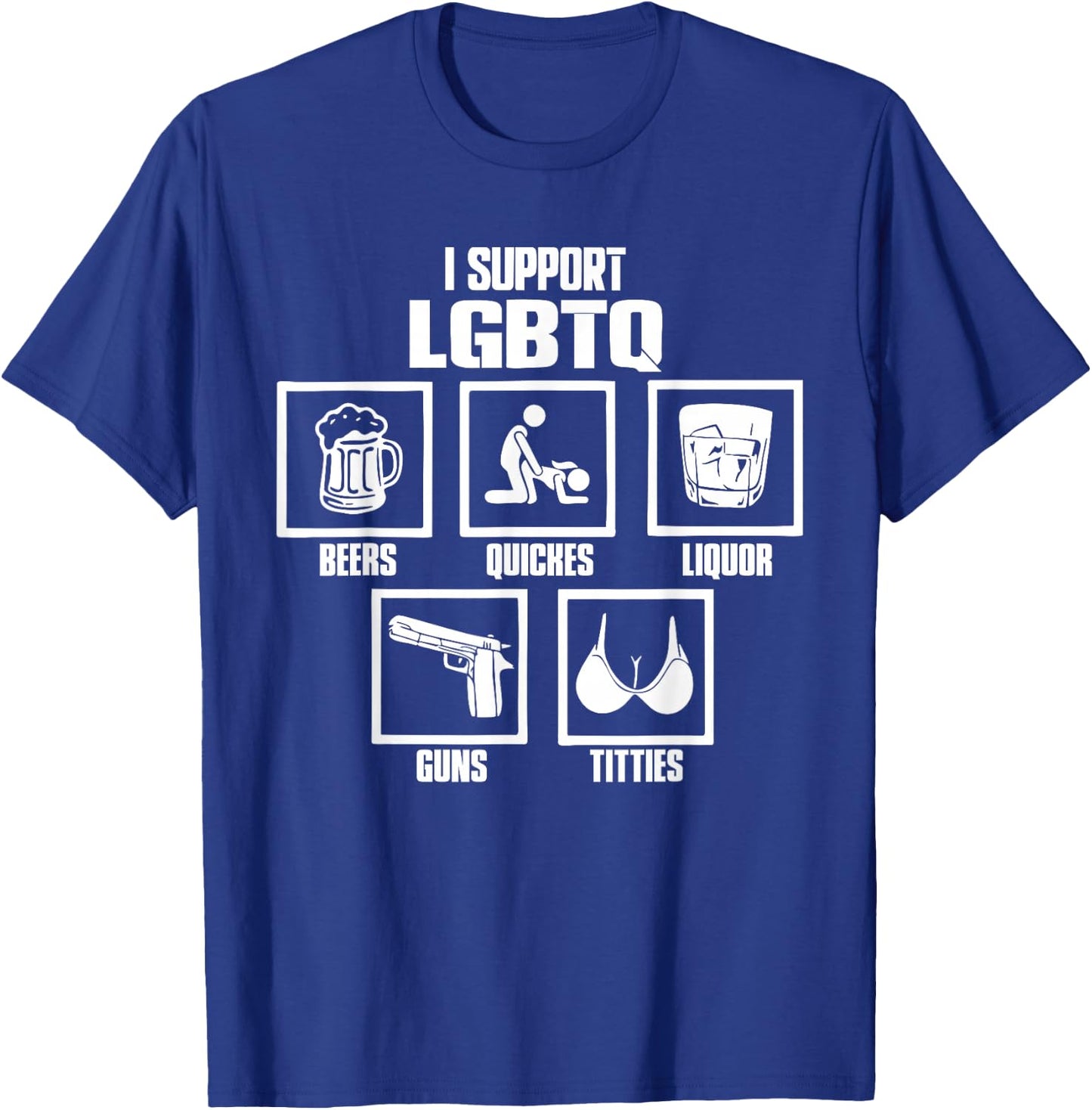 I Support LGBTQ Funny Pride Month T-Shirt - T-Shirt | Royal
