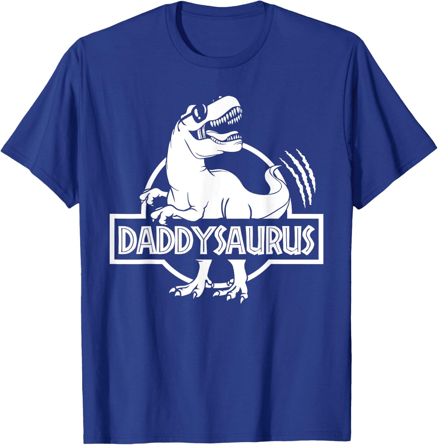 Daddysaurus T Rex Dinosaur Mama Saurus Family Matching T-Shirt - T-Shirt | Royal